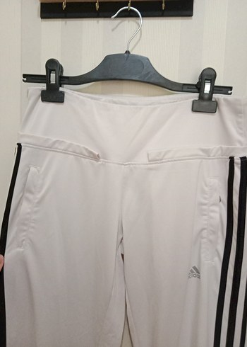 Adidas Çizgili Beyaz Rahat Kesim Kadın Eşofman Altı - Görsel 4