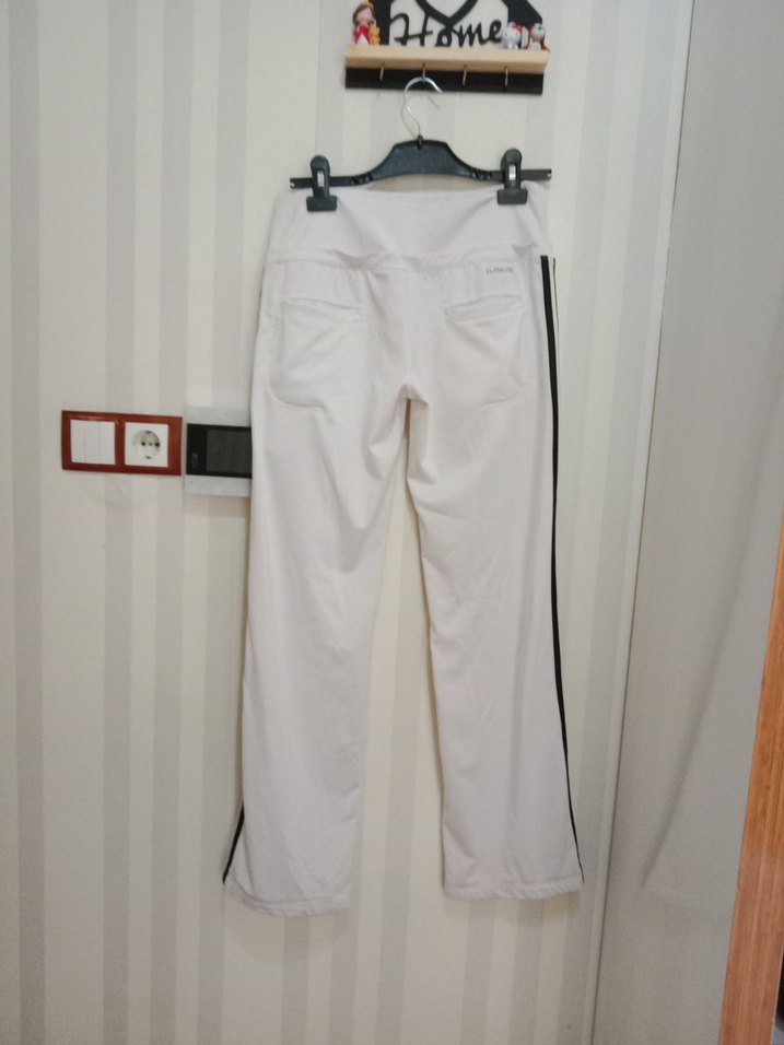 Adidas Çizgili Beyaz Rahat Kesim Kadın Eşofman Altı - Görsel 2