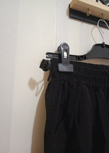 Siyah rahat paraşüt eşofman/pantolon - Görsel 3