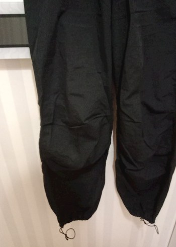 Siyah rahat paraşüt eşofman/pantolon - Görsel 5