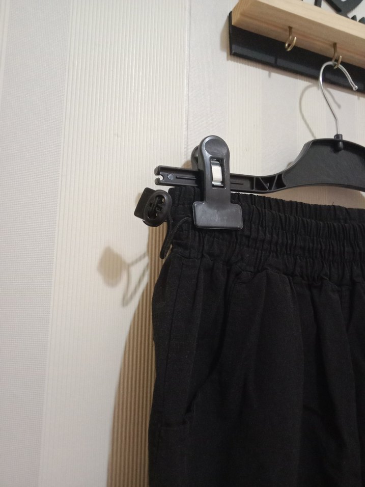 Siyah rahat paraşüt eşofman/pantolon - Görsel 3