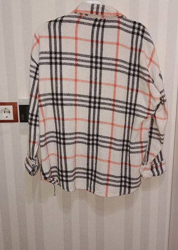 Düğmeli Uzun Kollu Ekose Gömlek - Görsel 2