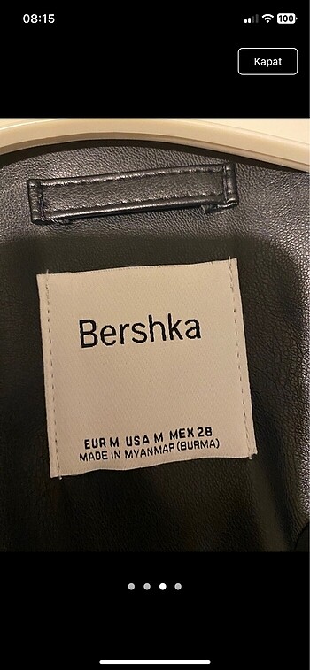 m Beden BERSHKA deri blazer