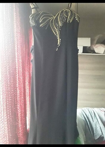 l Beden siyah Renk Abiye elbise