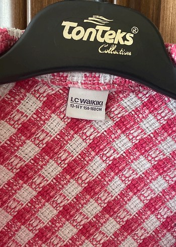 Pembe Kareli Uzun Kollu Kız Gömleği - Görsel 2