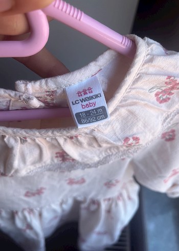LC Waikiki Pembe Pamuklu Kız Çocuk Elbise