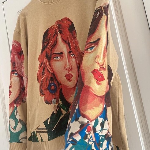 m Beden camel Renk Zara Sweatshirt