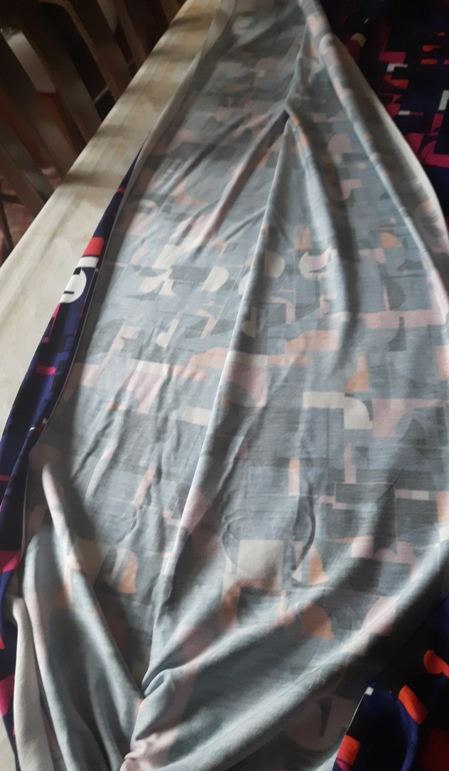 Kadın Çok Renkli Desenli  Jarse  Kumaş. - Görsel 4