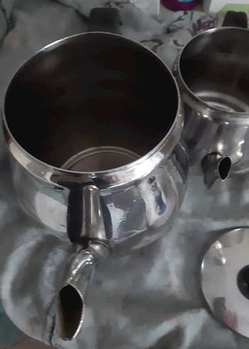 Gri Metal Çaydanlık Takımı - Görsel 4