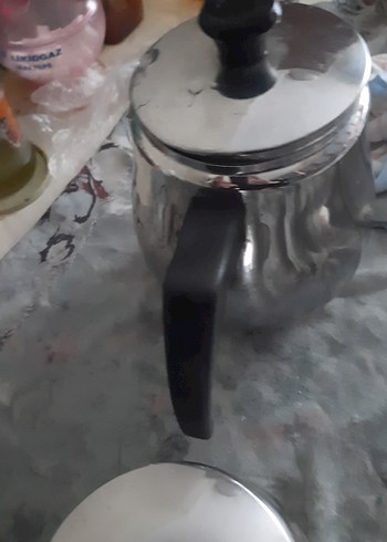 Gri Metal Çaydanlık Takımı - Görsel 6