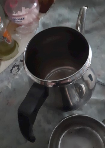 Gri Metal Çaydanlık Takımı - Görsel 9