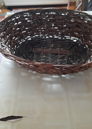 Koyu Kahverengi Hasır Sepet - Görsel 11