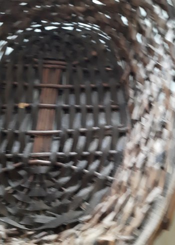 Koyu Kahverengi Hasır Sepet - Görsel 3