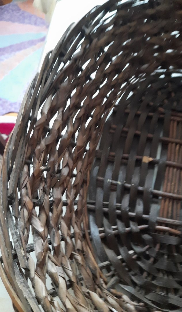 Koyu Kahverengi Hasır Sepet - Görsel 4