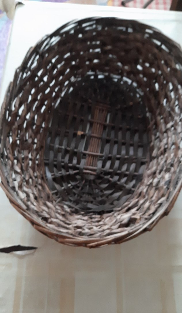 Koyu Kahverengi Hasır Sepet - Görsel 2