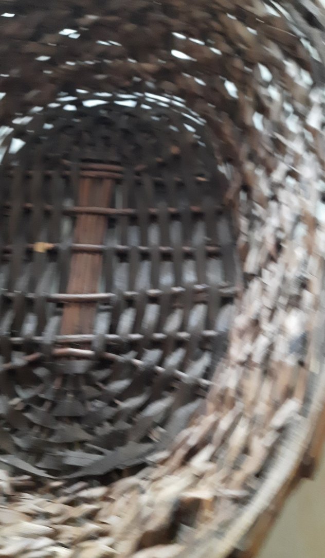 Koyu Kahverengi Hasır Sepet - Görsel 3