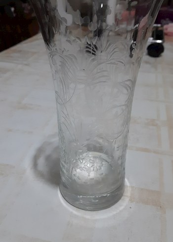Diğer Şeffaf Desenli Cam Vazo