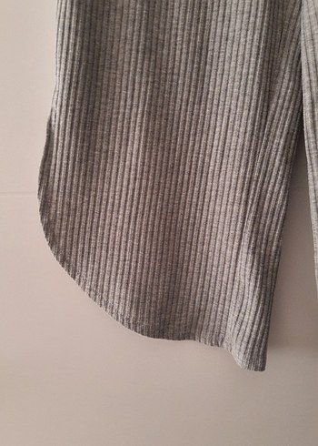 s Beden Gri Kadın Pilili Bol Pantolon