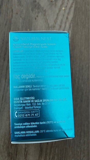 Diğer Naturalnest Magnezyum 100 mg