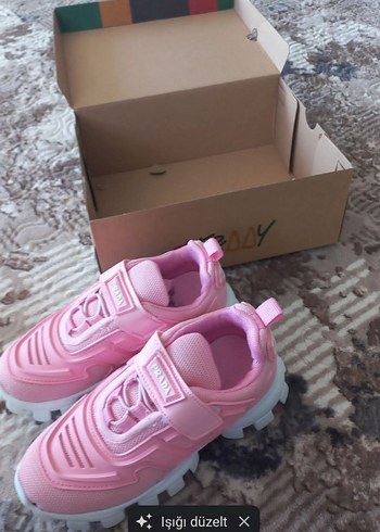 32 Beden pembe Renk Kadın Pembe Spor Ayakkabı Ruffle Detaylı