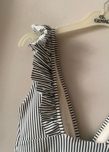 Zebra Desenli Fırfırlı Strappy Mayo - Görsel 7