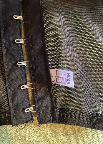 Siyah Dantel Detaylı Straplez Bustiyer - Görsel 3