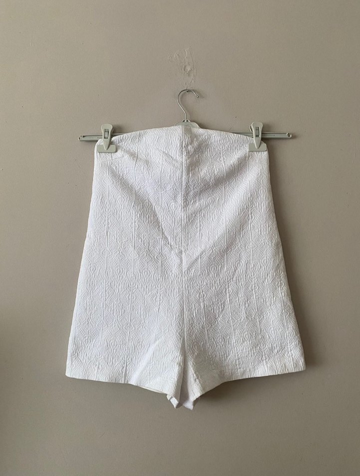 Zara straplez şort tulum - Görsel 2