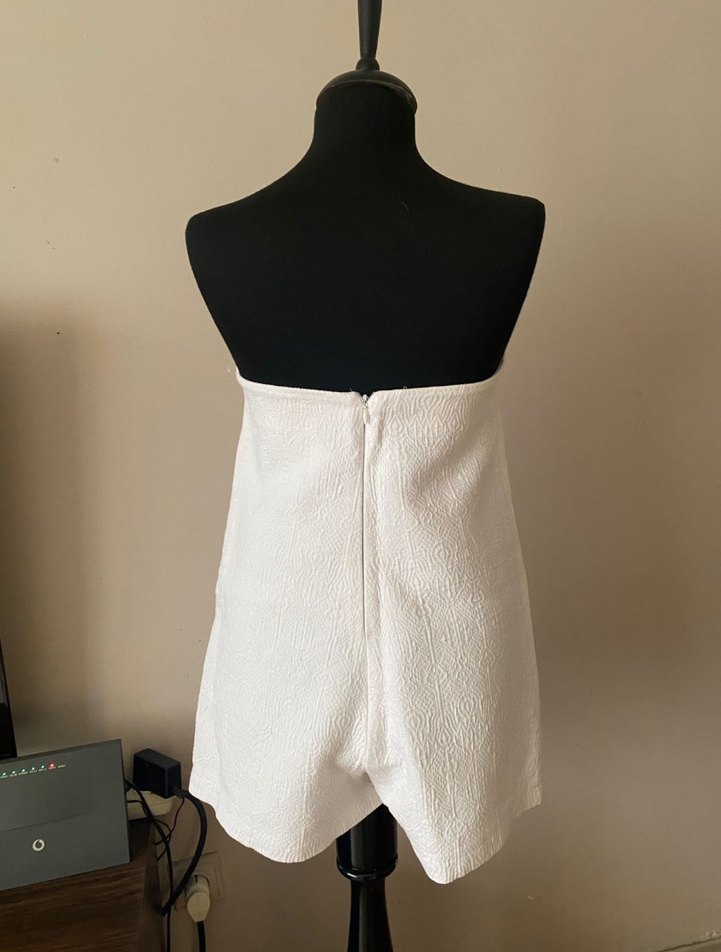 Zara straplez şort tulum - Görsel 4