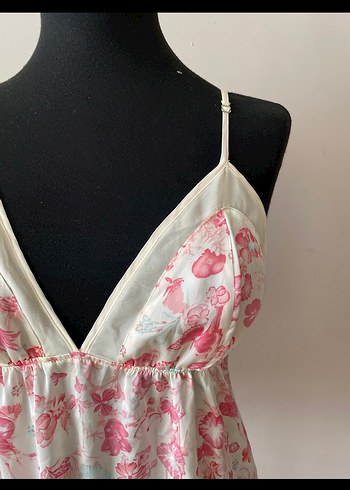 V Yaka saten Detaylı Bohem Büstiyer - Görsel 2