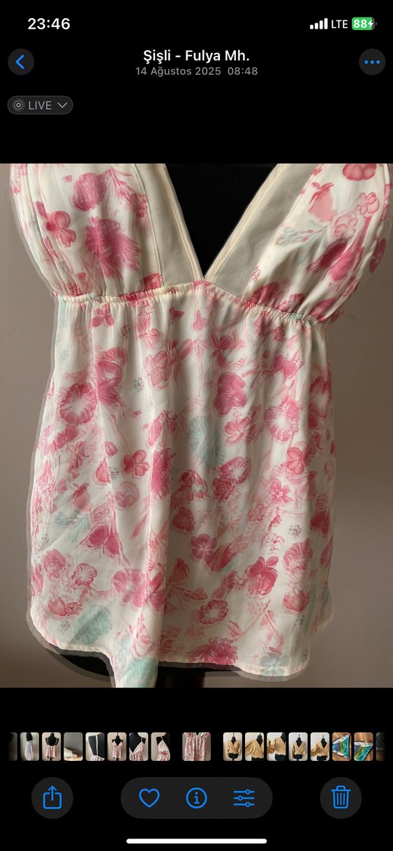 V Yaka saten Detaylı Bohem Büstiyer - Görsel 4