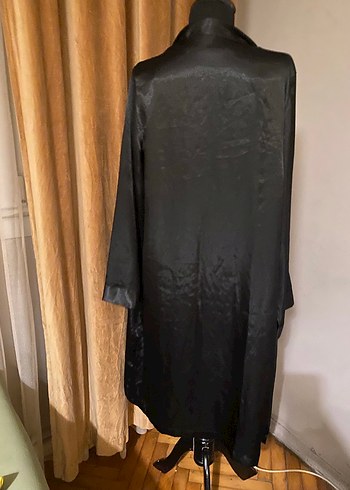 Uzun Siyah Gotik Kadın gecelik Sabahlık - Görsel 8