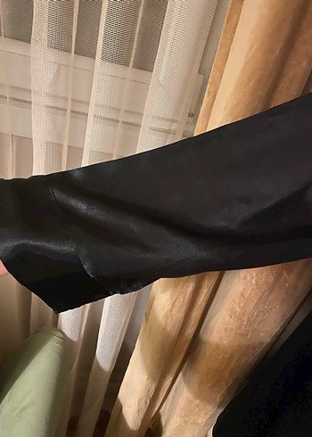 Uzun Siyah Gotik Kadın gecelik Sabahlık - Görsel 7