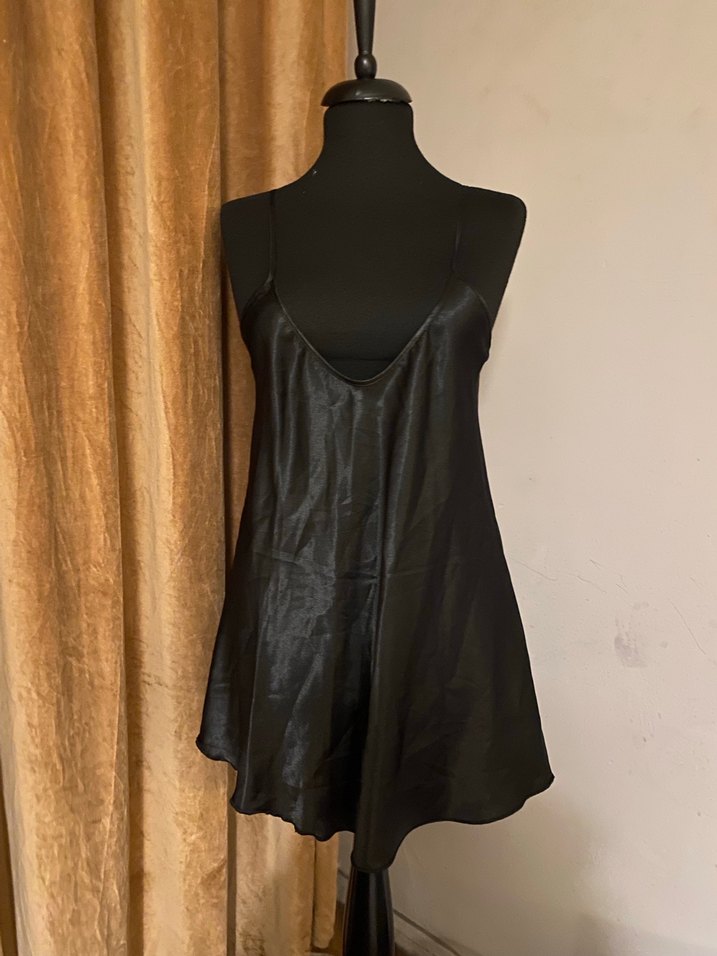 Uzun Siyah Gotik Kadın gecelik Sabahlık - Görsel 3