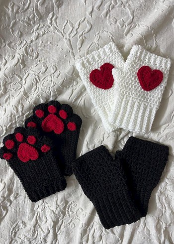 Bordo Fiyonk Detaylı Örgü Kadın Eldiveni - Görsel 6