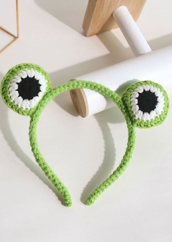 Bohem Tarzı Örgü Pembe Kız Çocuk Taç - Görsel 3