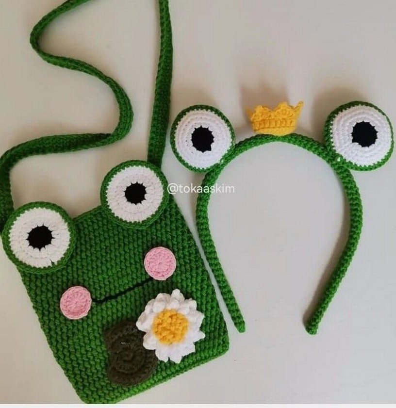 Bohem Tarzı Örgü Pembe Kız Çocuk Taç - Görsel 4