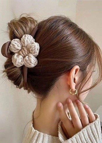 Sarı Örgü Ayçiçeği Toka Seti - Görsel 6