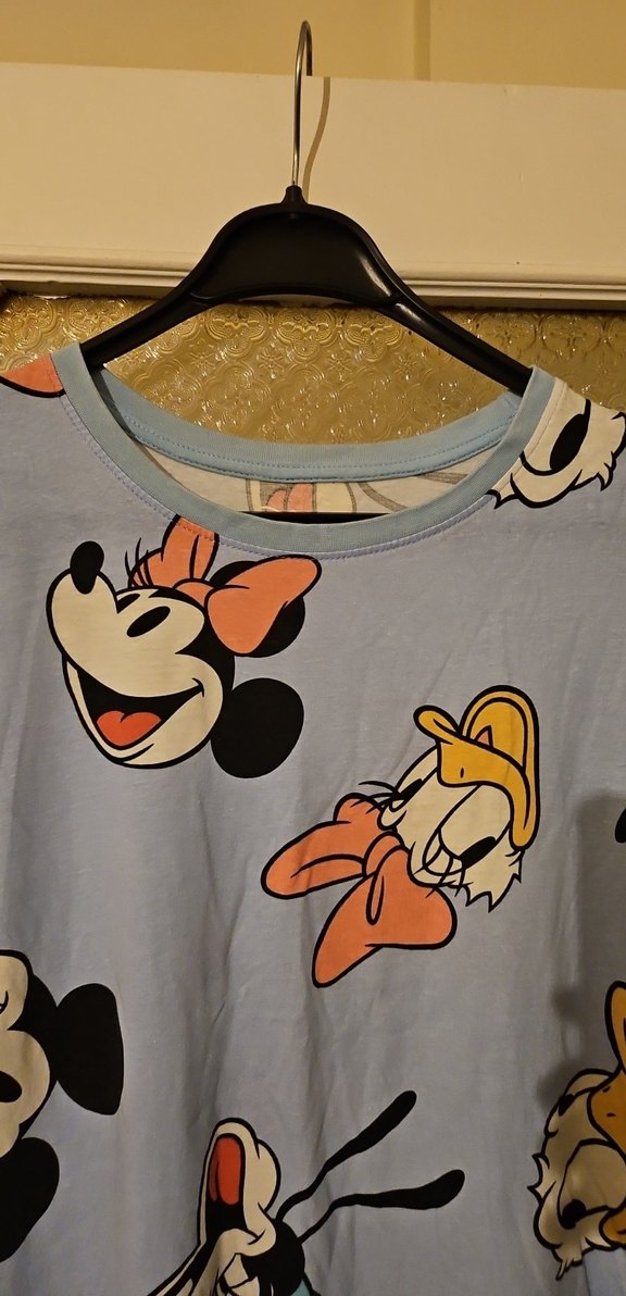 Kız Çocuk Mavi Baskılı Kısa Kollu Tişört - Görsel 2