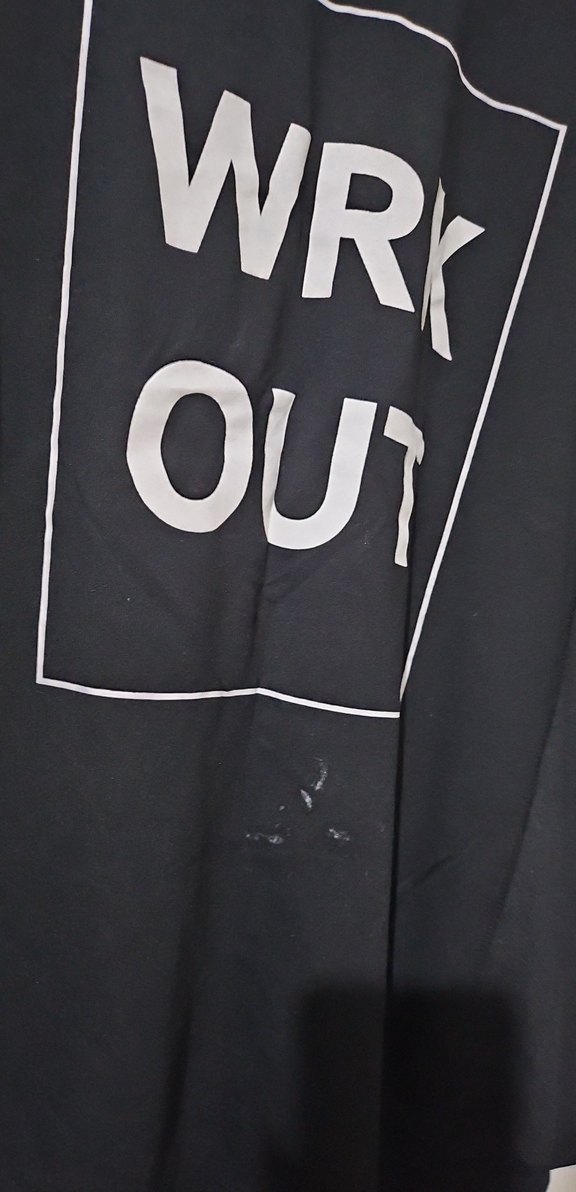 Siyah Baskılı Hamile Spor Tişörtü - Görsel 2