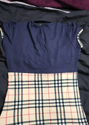 Kemer Detaylı Mavi Hamile Tişörtü - Görsel 3