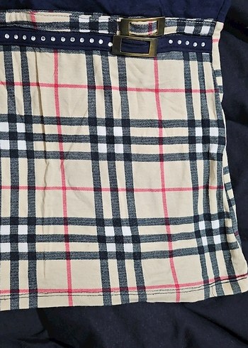 Kemer Detaylı Mavi Hamile Tişörtü - Görsel 2