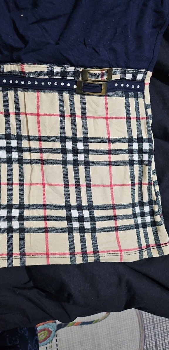 Kemer Detaylı Mavi Hamile Tişörtü - Görsel 2