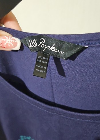 Lacivert Baskılı Uzun Kollu Hamile Gecelik - Görsel 6