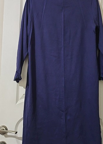 Lacivert Baskılı Uzun Kollu Hamile Gecelik - Görsel 7