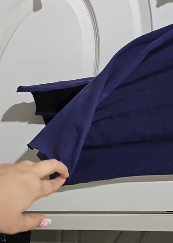 Lacivert Baskılı Uzun Kollu Hamile Gecelik - Görsel 8