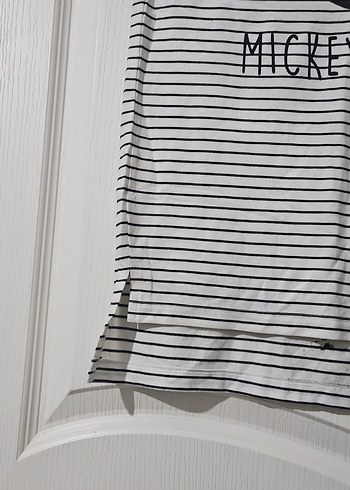 Kız Çocuk Mickey Mouse Baskılı Tişört - Görsel 2