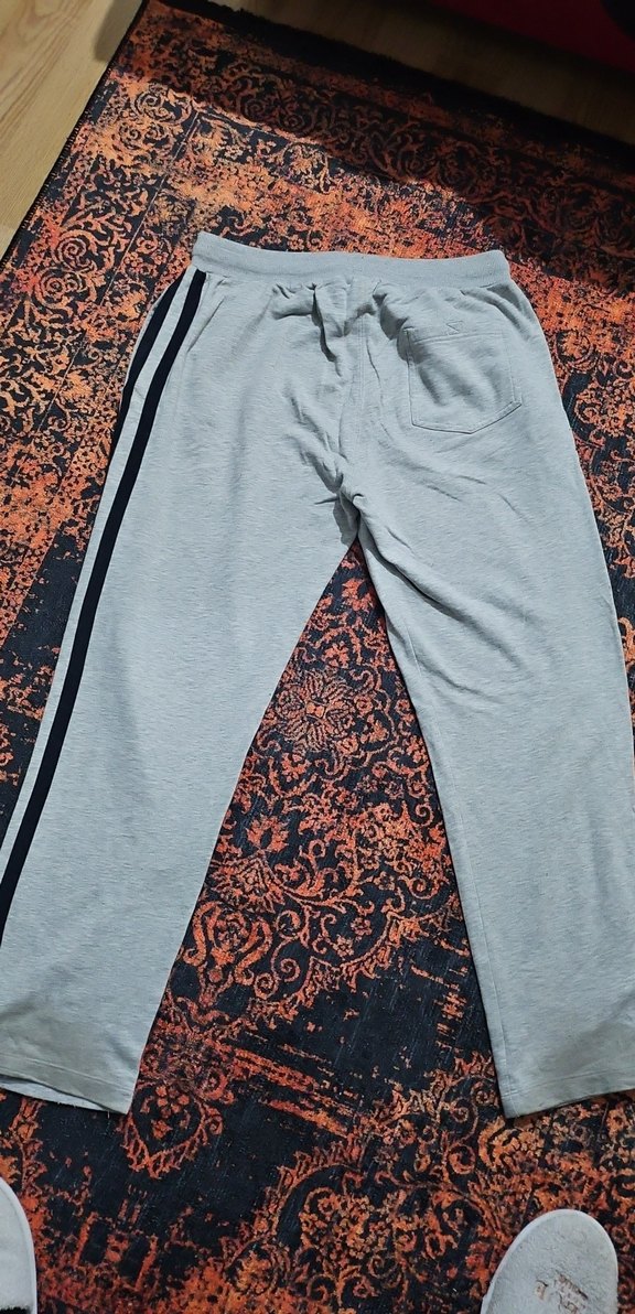 Gri Bağcıklı Erkek Sweatpants - Görsel 3