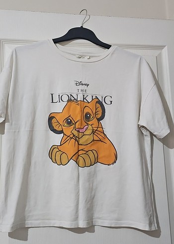 LC Waikiki Disney The Lion King Simba Baskili Beyaz Tisort