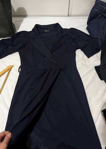 Lacivert Midi Kadın Ceket Elbise - Görsel 2