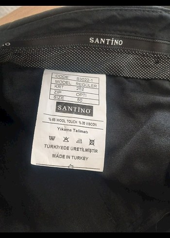 Santino Siyah Erkek Ofis Pantolonu, Normal Boy 5xl 50 beden - Görsel 3